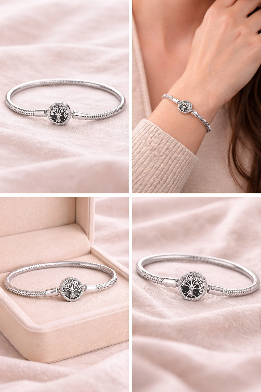 'The Rooted in Light' Charm Bracelet / 925 Sterling Silver