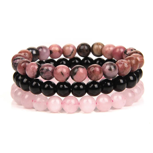 'Harmony Within' Set of 3 Natural Bead Bracelets