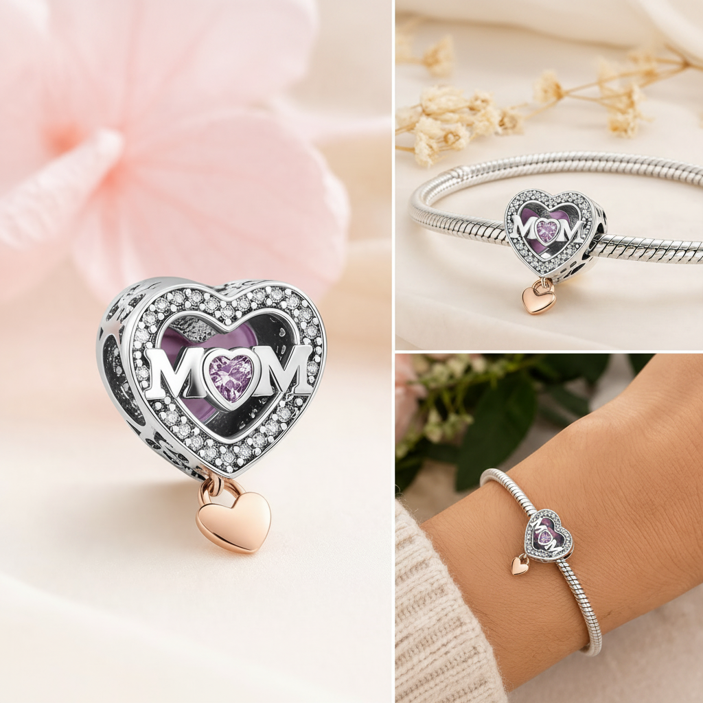 'The Endless Love' Mum Charm / 925 Sterling Silver
