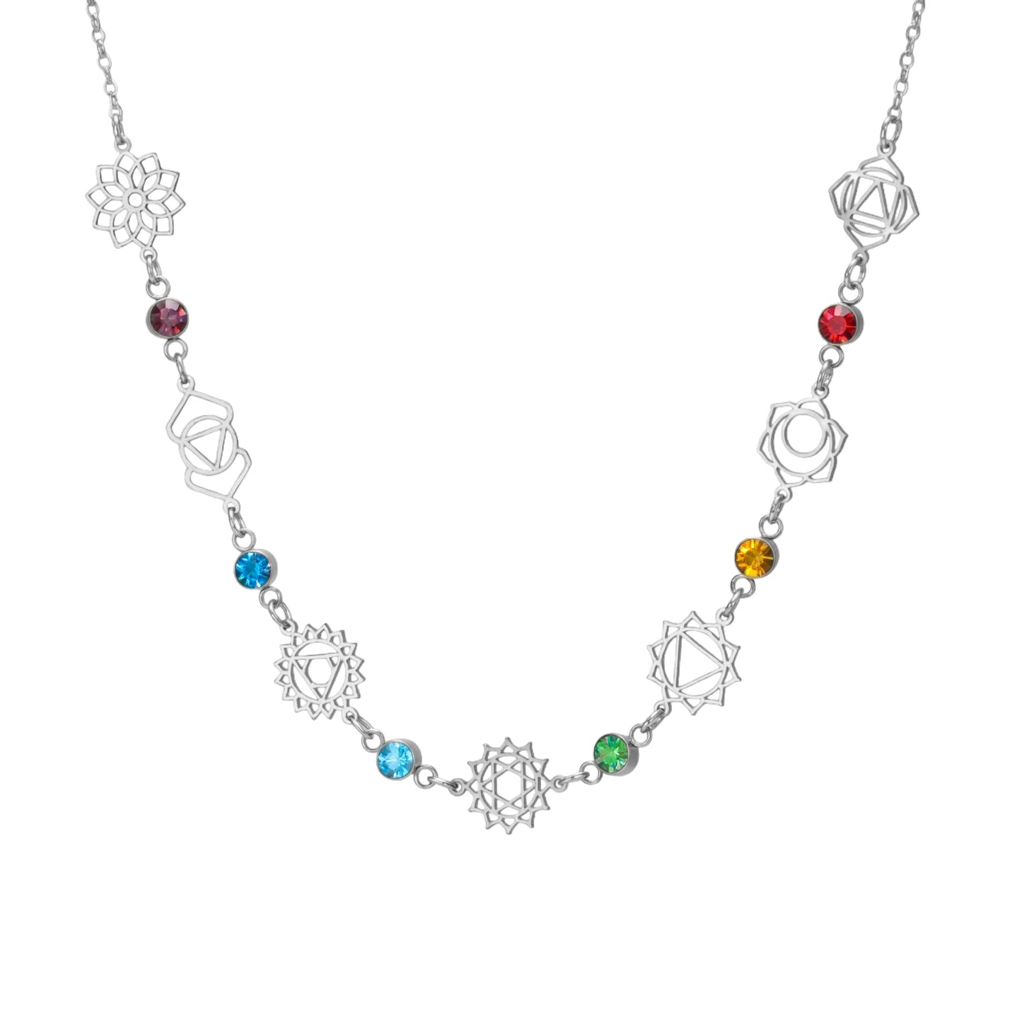 'Sacred Chakra Harmony' Necklace / Stainless Steel
