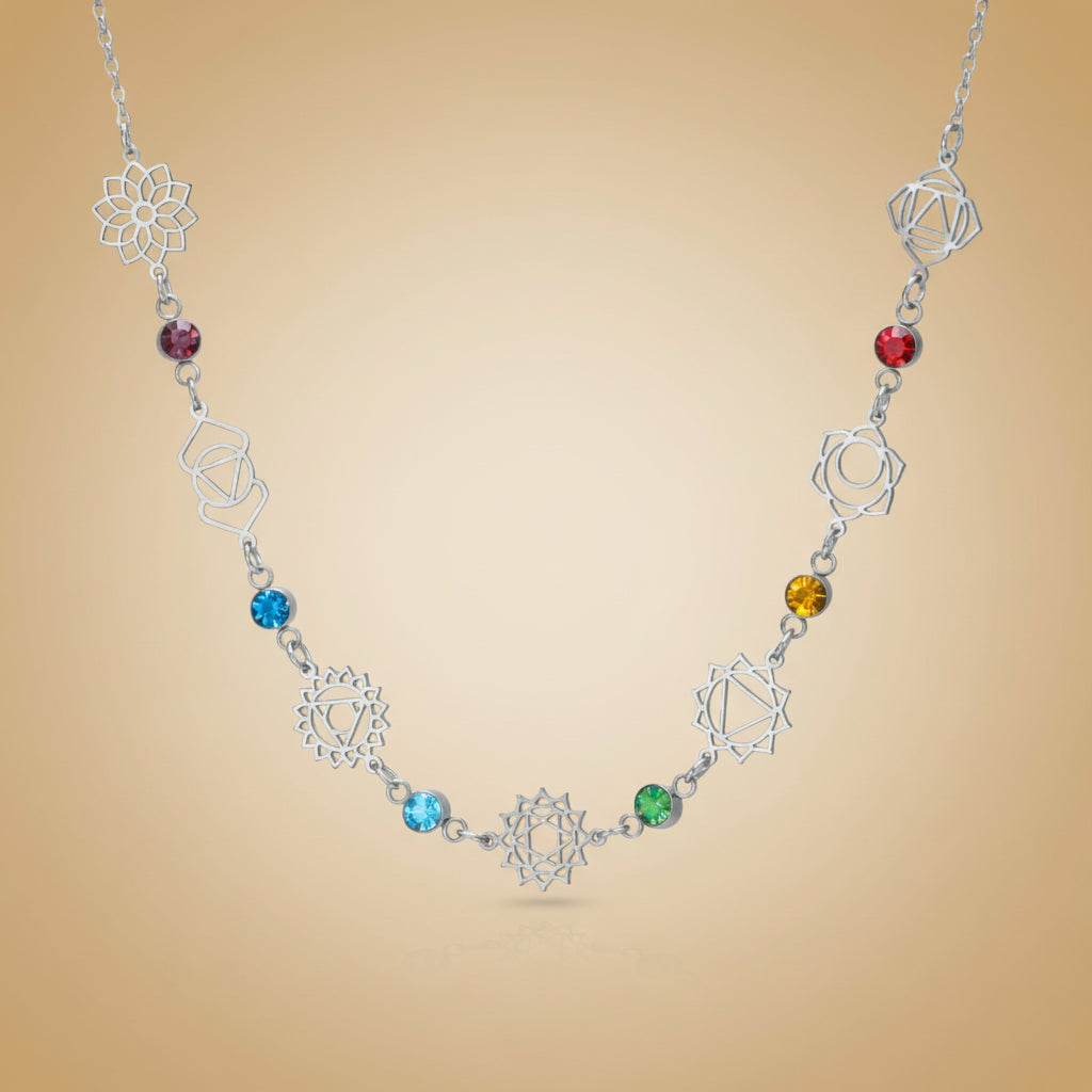 'Sacred Chakra Harmony' Necklace / Stainless Steel