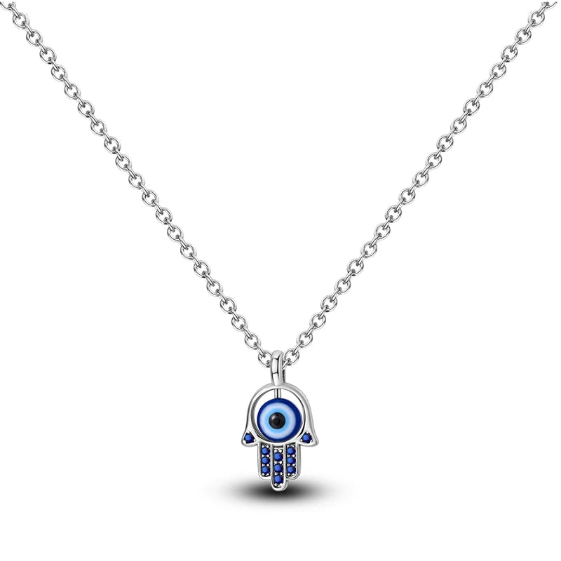 'The Sacred Protection' Hamsa Hand Necklace / 925 Sterling Silver