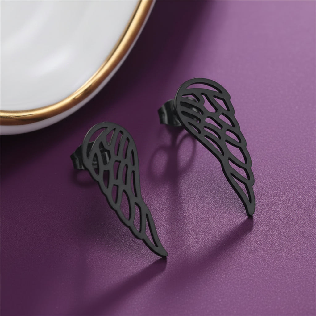 'The Guardian Angel Wing' Earrings / Stainless Steel