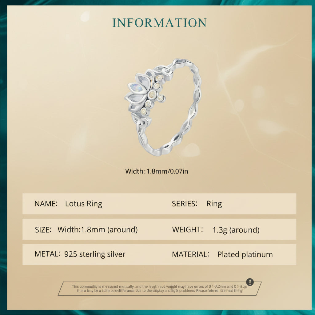 'The Sacred Lotus Bloom' Ring / 925 Sterling Silver