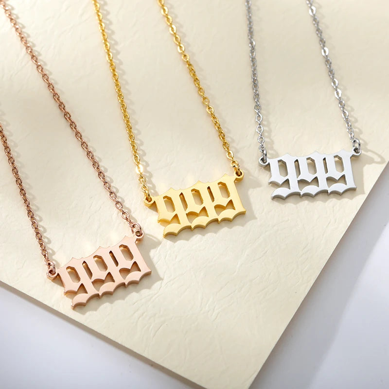 'Divine Guidance' Angel Number Necklace / Stainless Steel