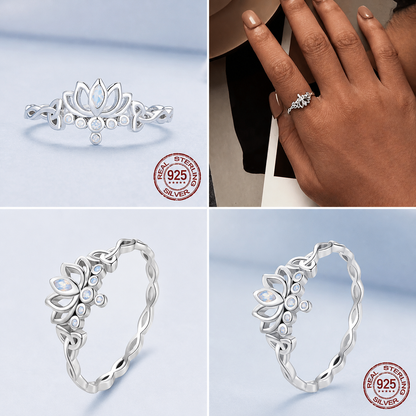 'The Sacred Lotus Bloom' Ring / 925 Sterling Silver