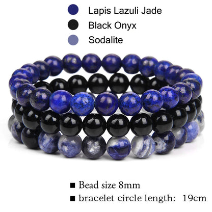 'Harmony Within' Set of 3 Natural Bead Bracelets