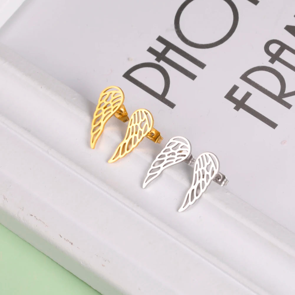 'The Guardian Angel Wing' Earrings / Stainless Steel
