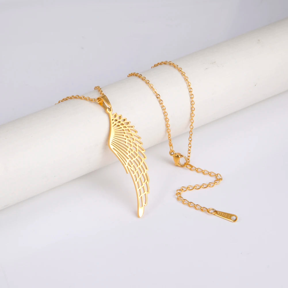 'The Guardian Angel Wing' Necklace / Stainless Steel