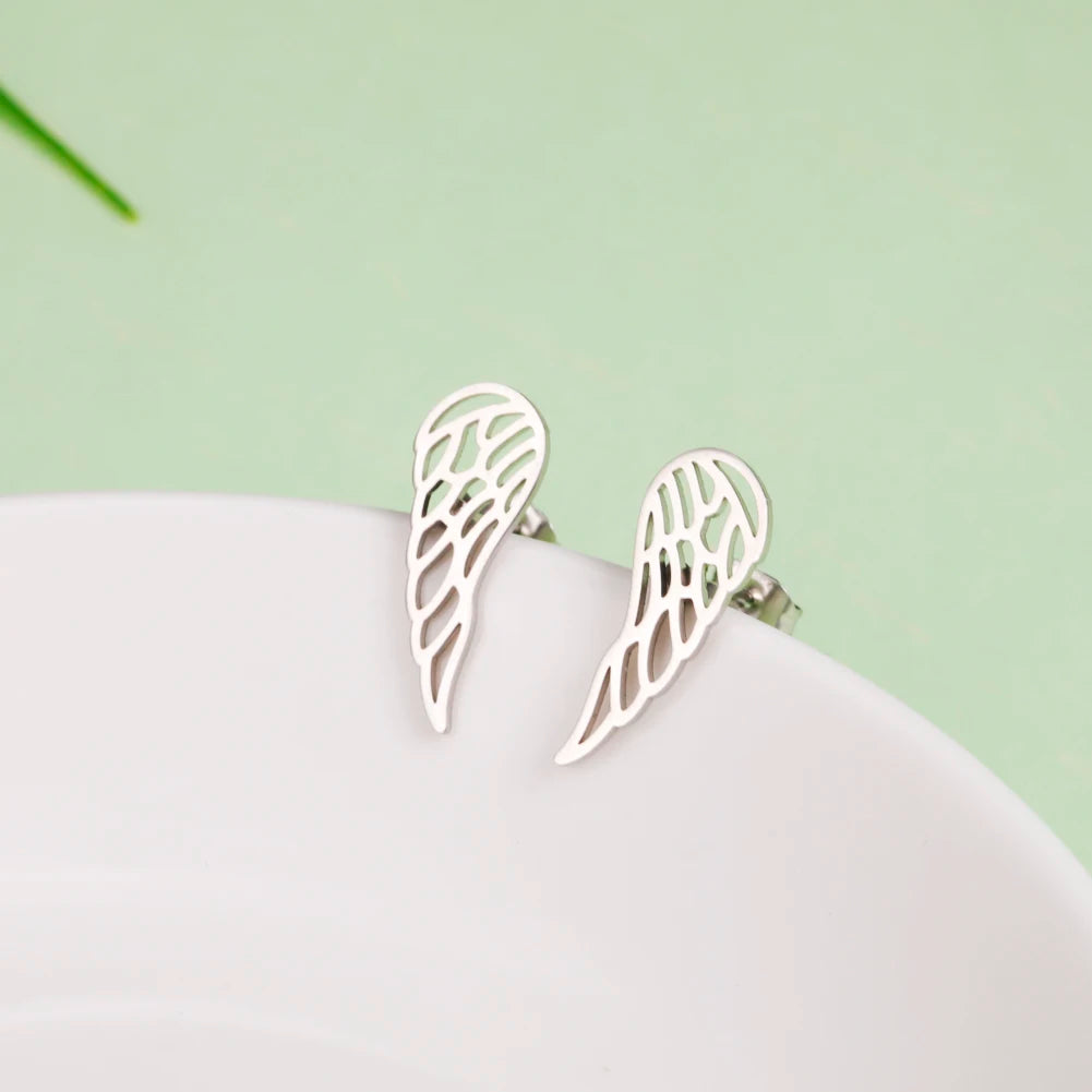 'The Guardian Angel Wing' Earrings / Stainless Steel
