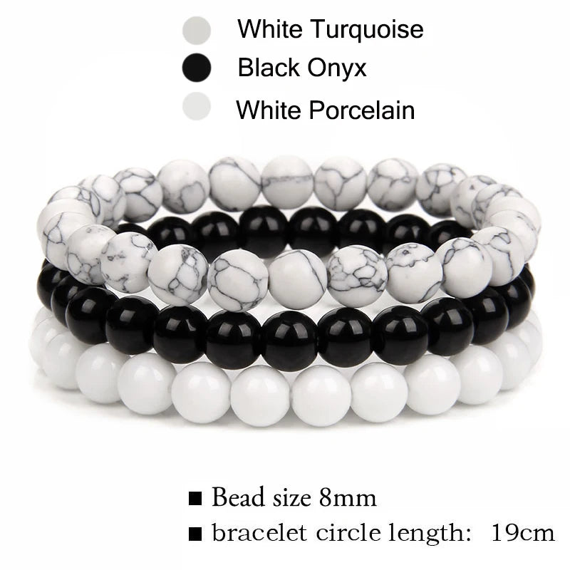 'Harmony Within' Set of 3 Natural Bead Bracelets