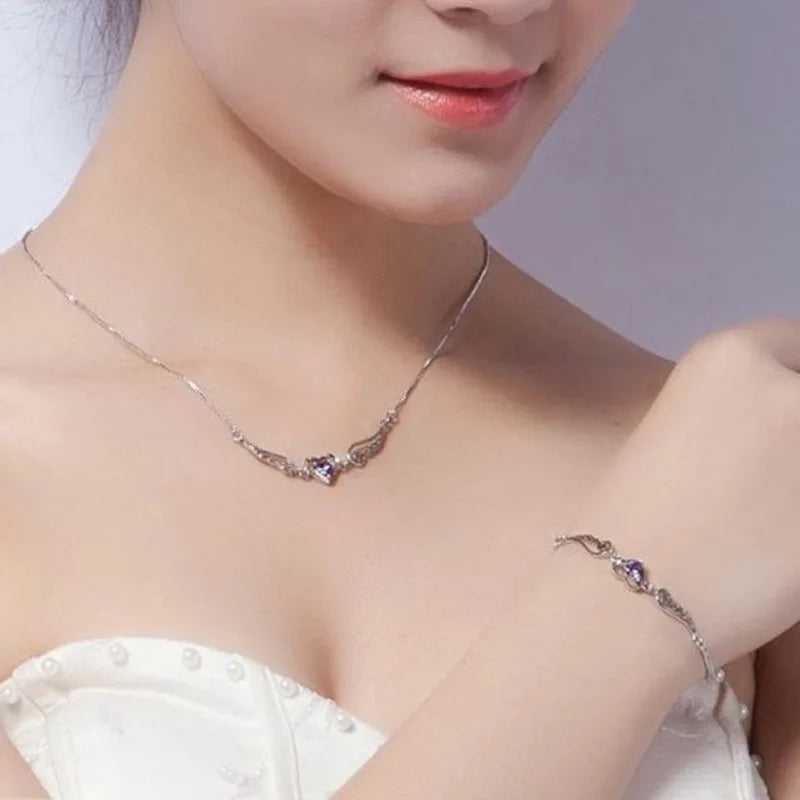 'Heavenly Guidance' Angel Necklace / 925 Sterling Silver