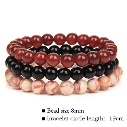 'Harmony Within' Set of 3 Natural Bead Bracelets