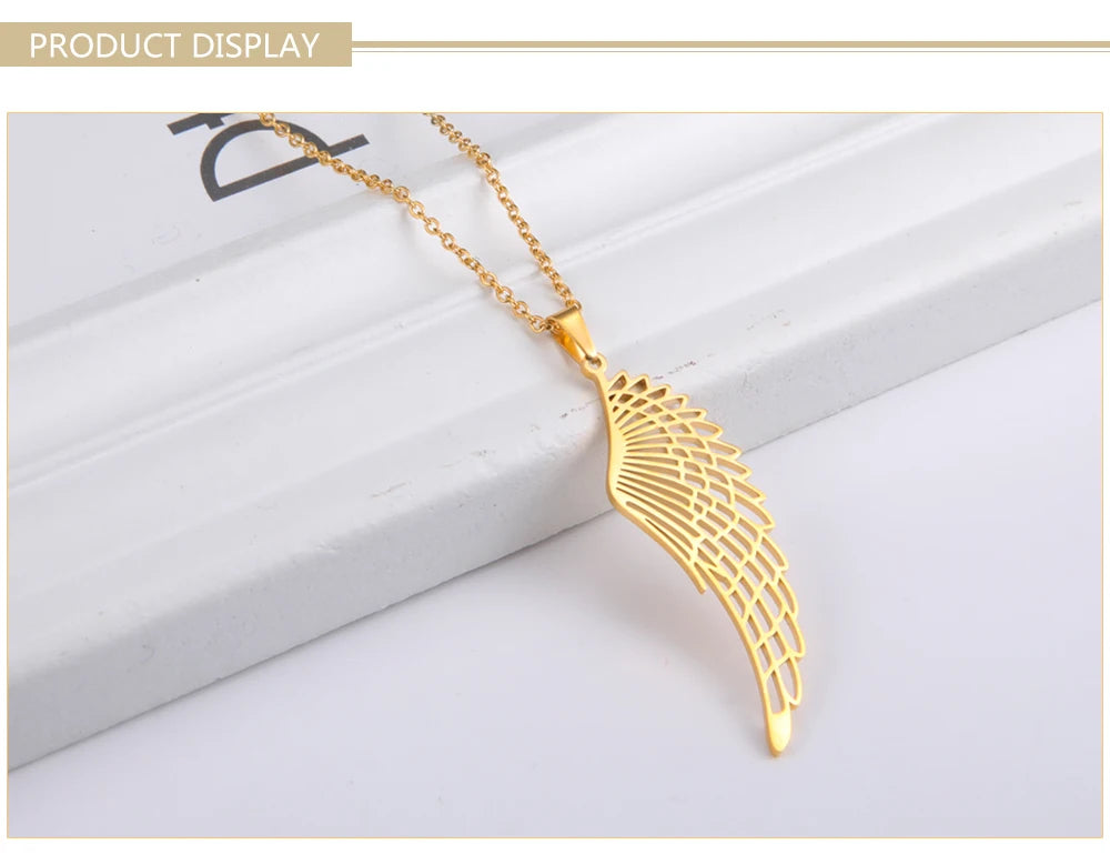 'The Guardian Angel Wing' Necklace / Stainless Steel
