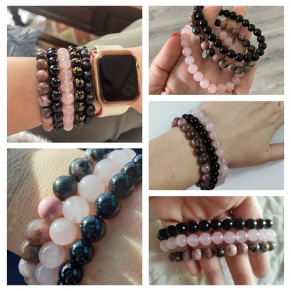 'Harmony Within' Set of 3 Natural Bead Bracelets