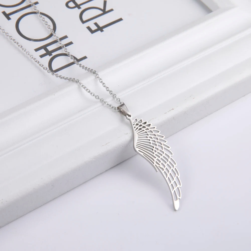 'The Guardian Angel Wing' Necklace / Stainless Steel