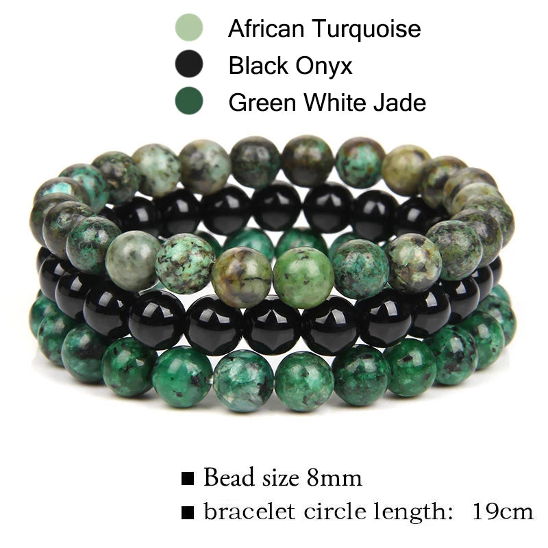 'Harmony Within' Set of 3 Natural Bead Bracelets