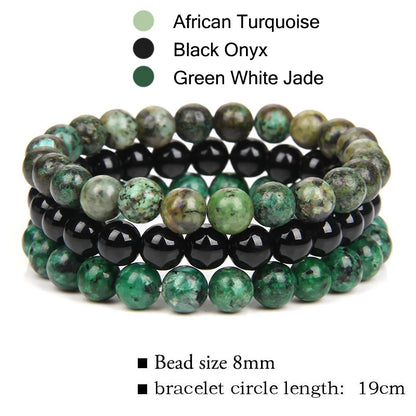 'Harmony Within' Set of 3 Natural Bead Bracelets
