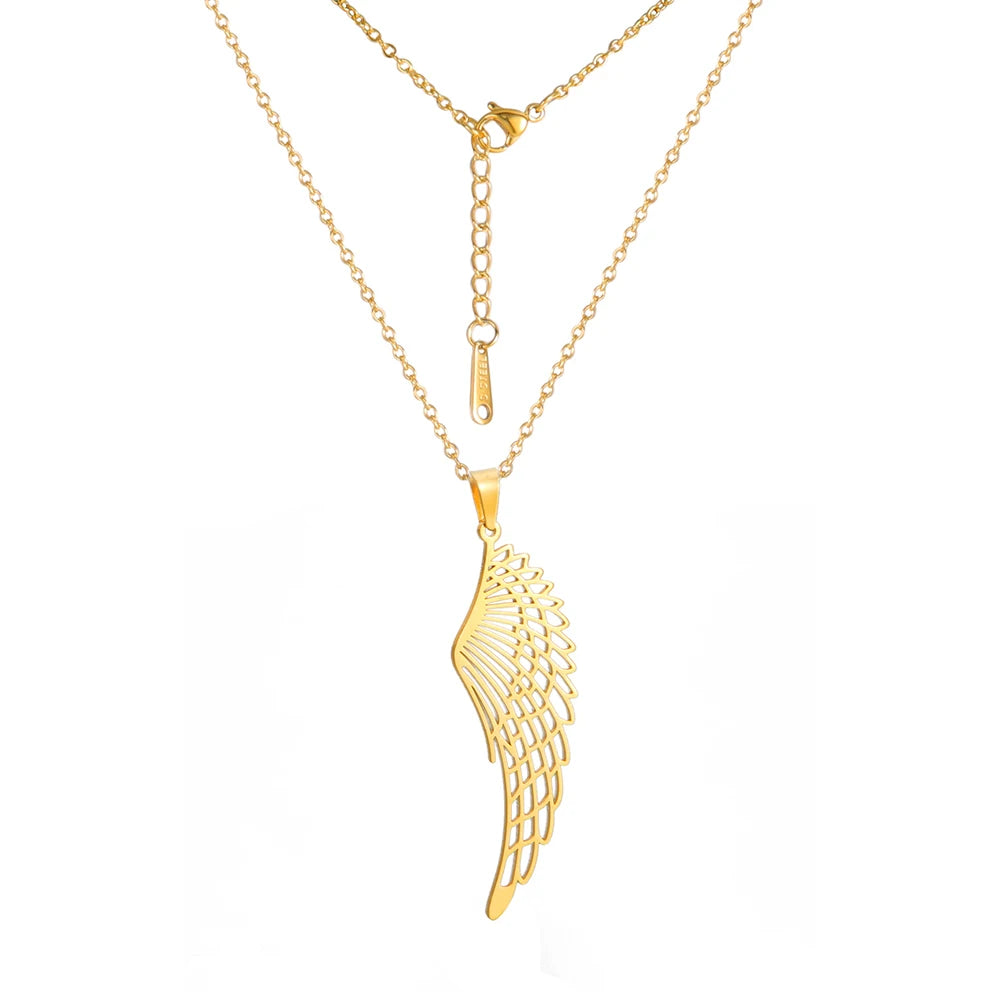 'The Guardian Angel Wing' Necklace / Stainless Steel