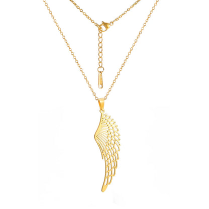 'The Guardian Angel Wing' Necklace / Stainless Steel