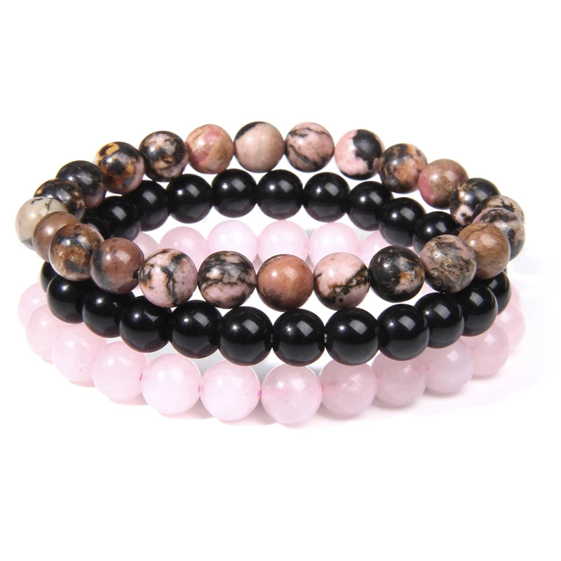 'Harmony Within' Set of 3 Natural Bead Bracelets