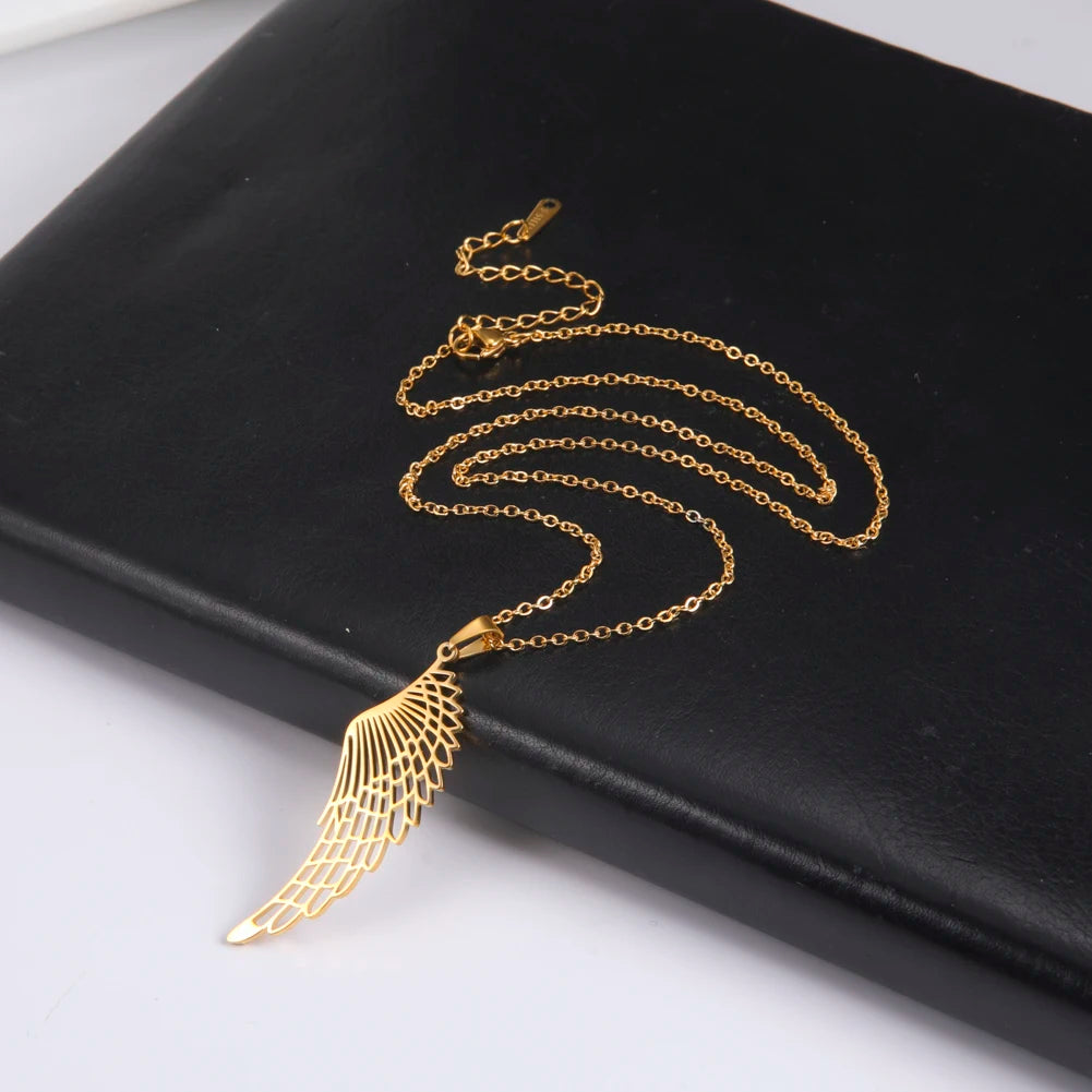 'The Guardian Angel Wing' Necklace / Stainless Steel