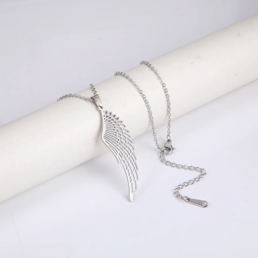 'The Guardian Angel Wing' Necklace / Stainless Steel