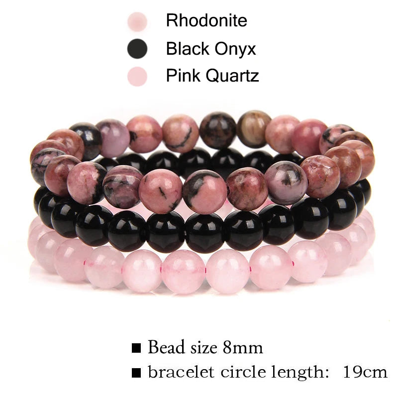 'Harmony Within' Set of 3 Natural Bead Bracelets