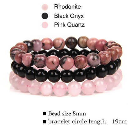 'Harmony Within' Set of 3 Natural Bead Bracelets
