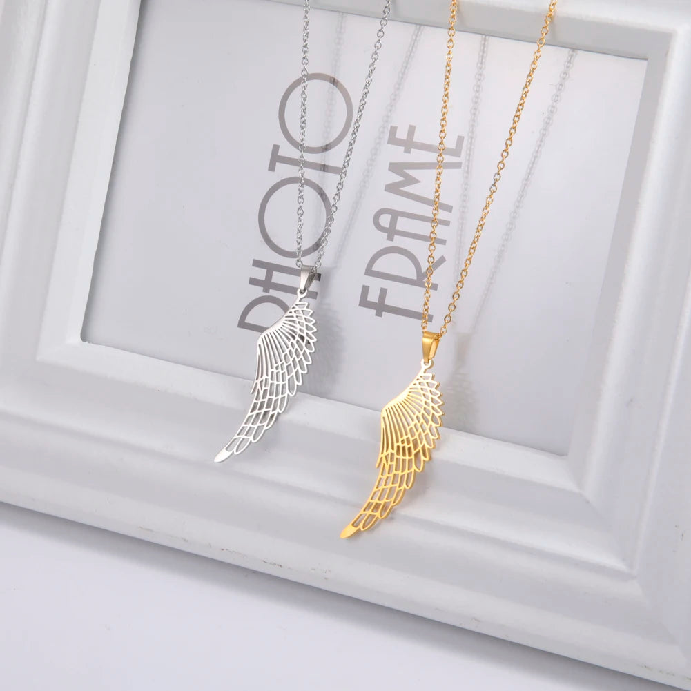 'The Guardian Angel Wing' Necklace / Stainless Steel