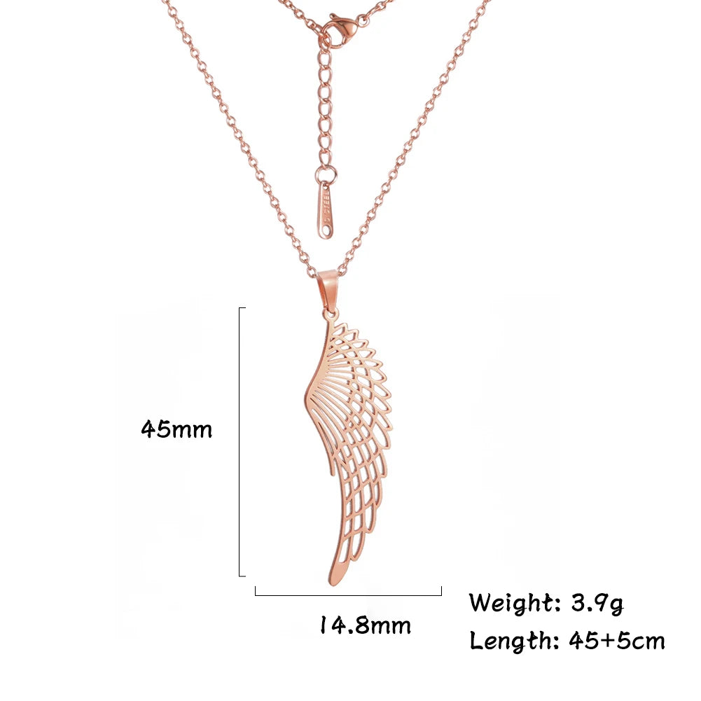 'The Guardian Angel Wing' Necklace / Stainless Steel