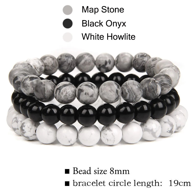 'Harmony Within' Set of 3 Natural Bead Bracelets