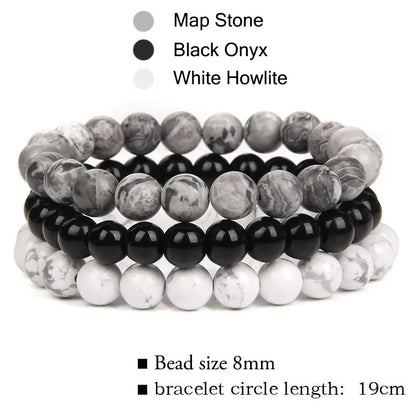 'Harmony Within' Set of 3 Natural Bead Bracelets