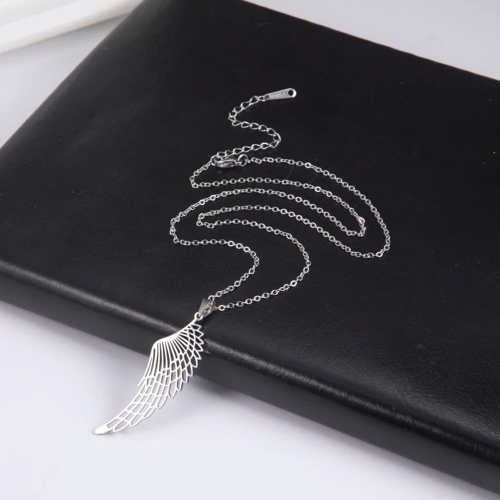 'The Guardian Angel Wing' Necklace / Stainless Steel
