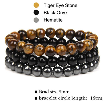'Harmony Within' Set of 3 Natural Bead Bracelets