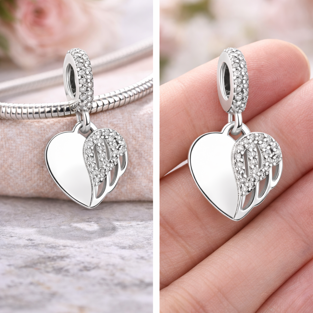 'The Guardian Heart' Charm / 925 Sterling Silver