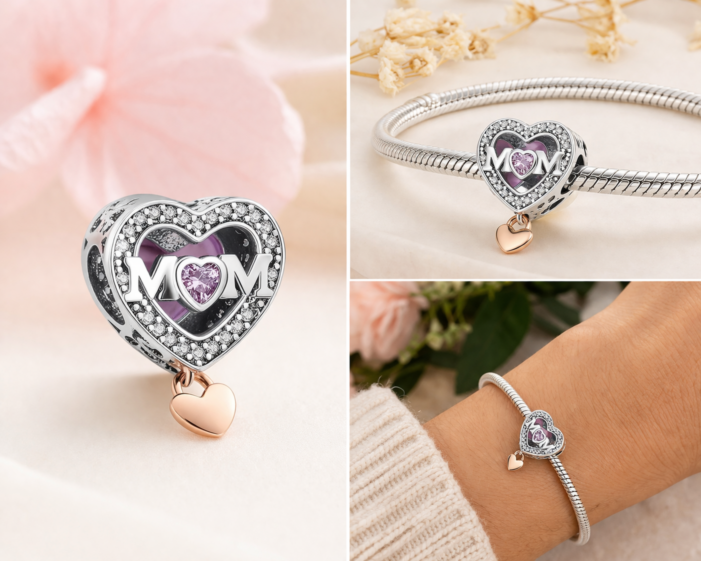 'The Endless Love' Mum Charm / 925 Sterling Silver