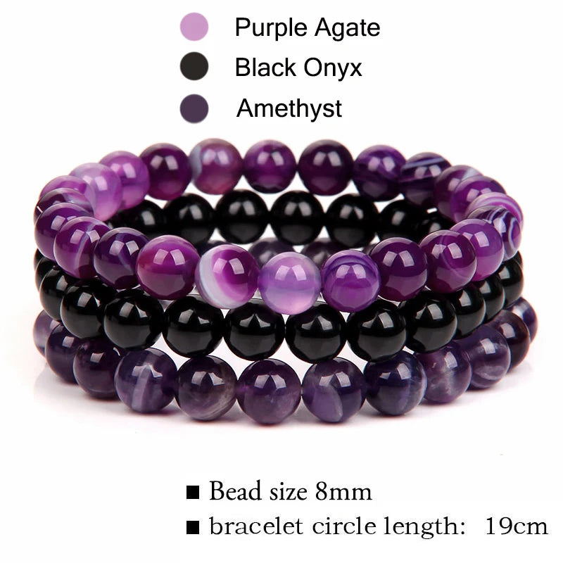 'Harmony Within' Set of 3 Natural Bead Bracelets