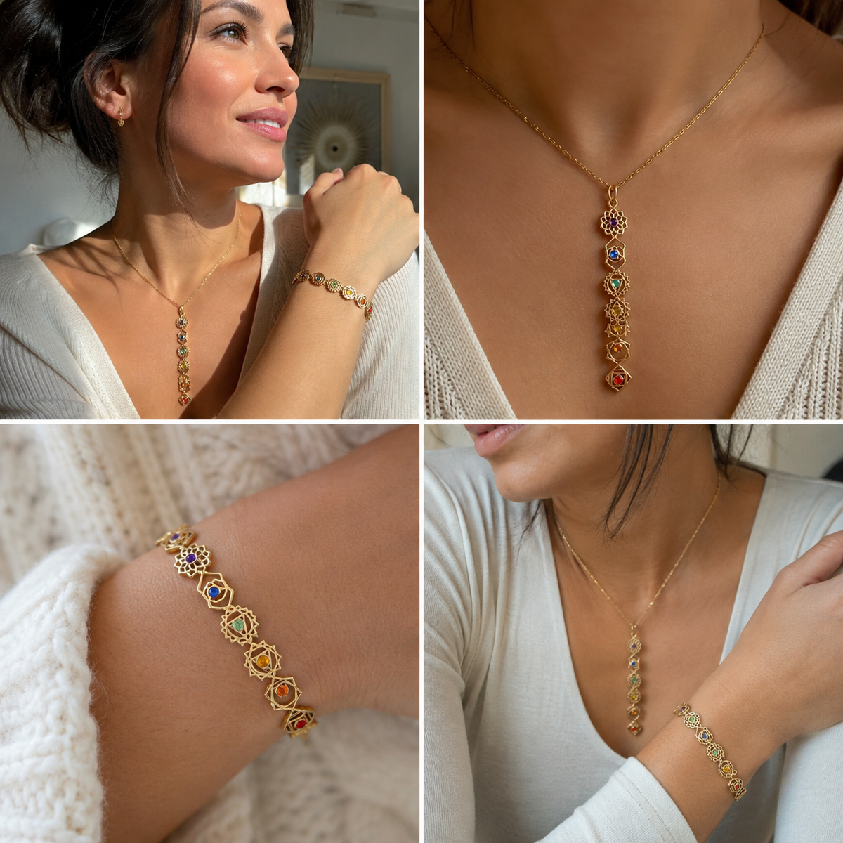 Radiance within Chakra Harmony Set / Stainless Steel / Gold Plated