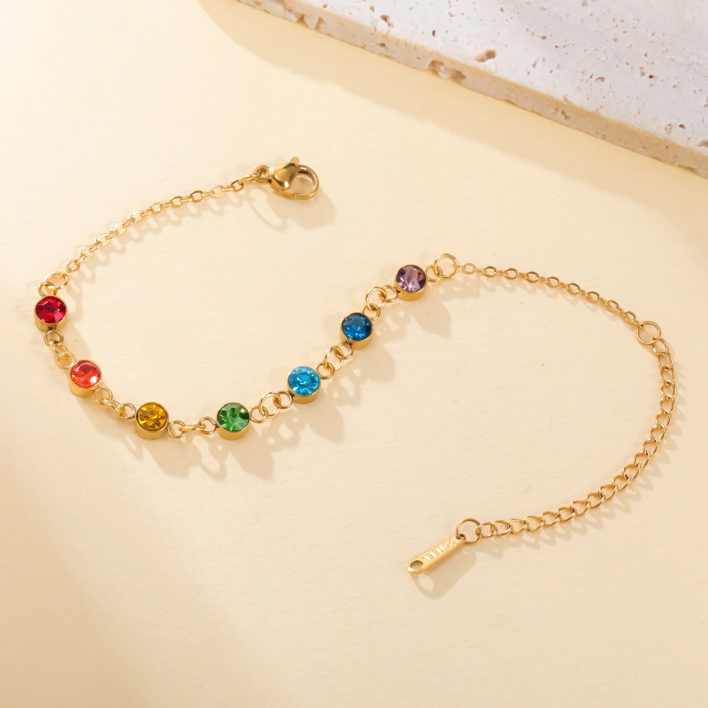 'Radiant Energy' Chakra Bracelet / Stainless Steel