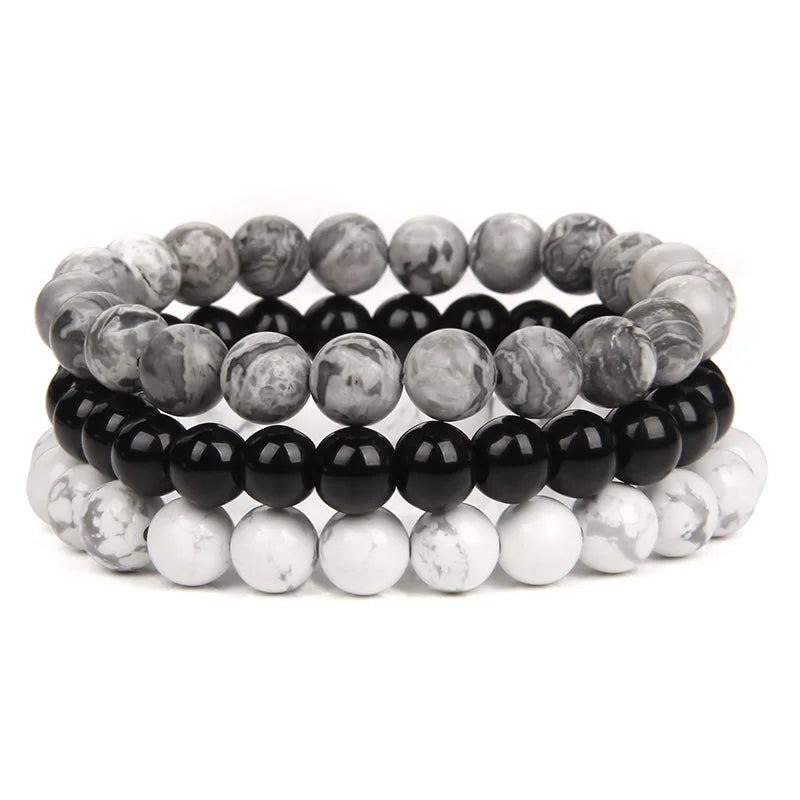 'Harmony Within' Set of 3 Natural Bead Bracelets