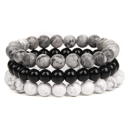 'Harmony Within' Set of 3 Natural Bead Bracelets