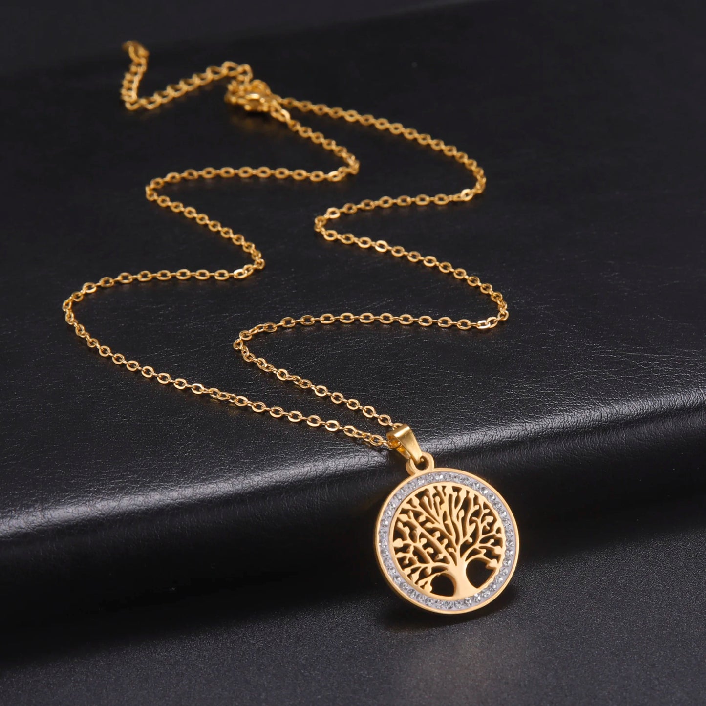 'Eternal Roots' Tree of Life Pendant / Stainless Steel