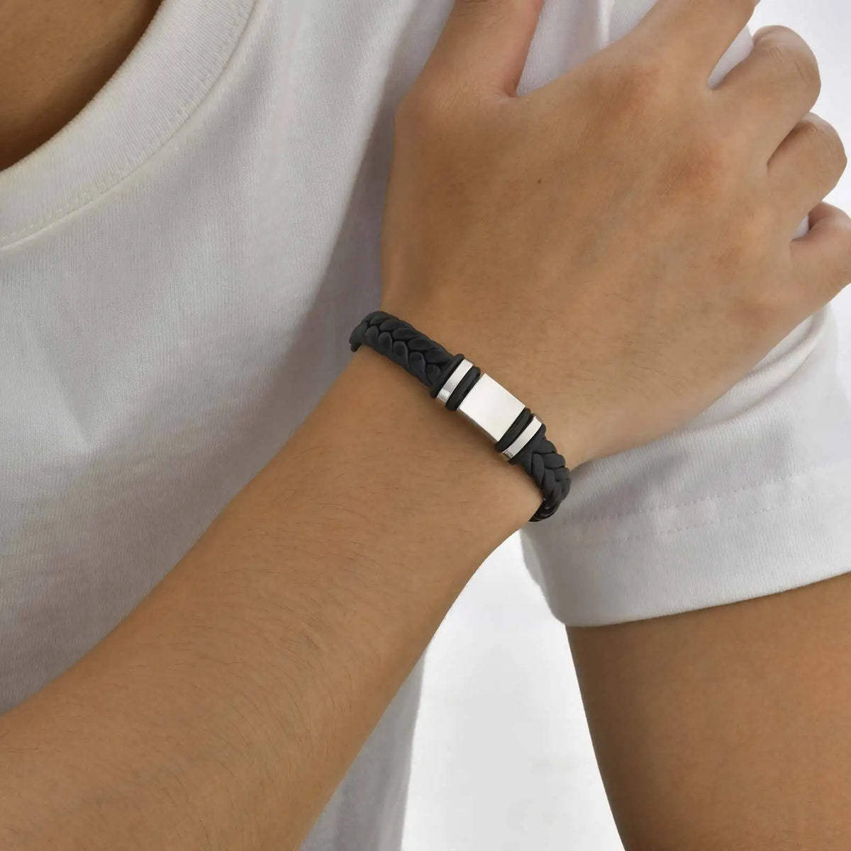 Always With Me Personalised Leather Bracelet