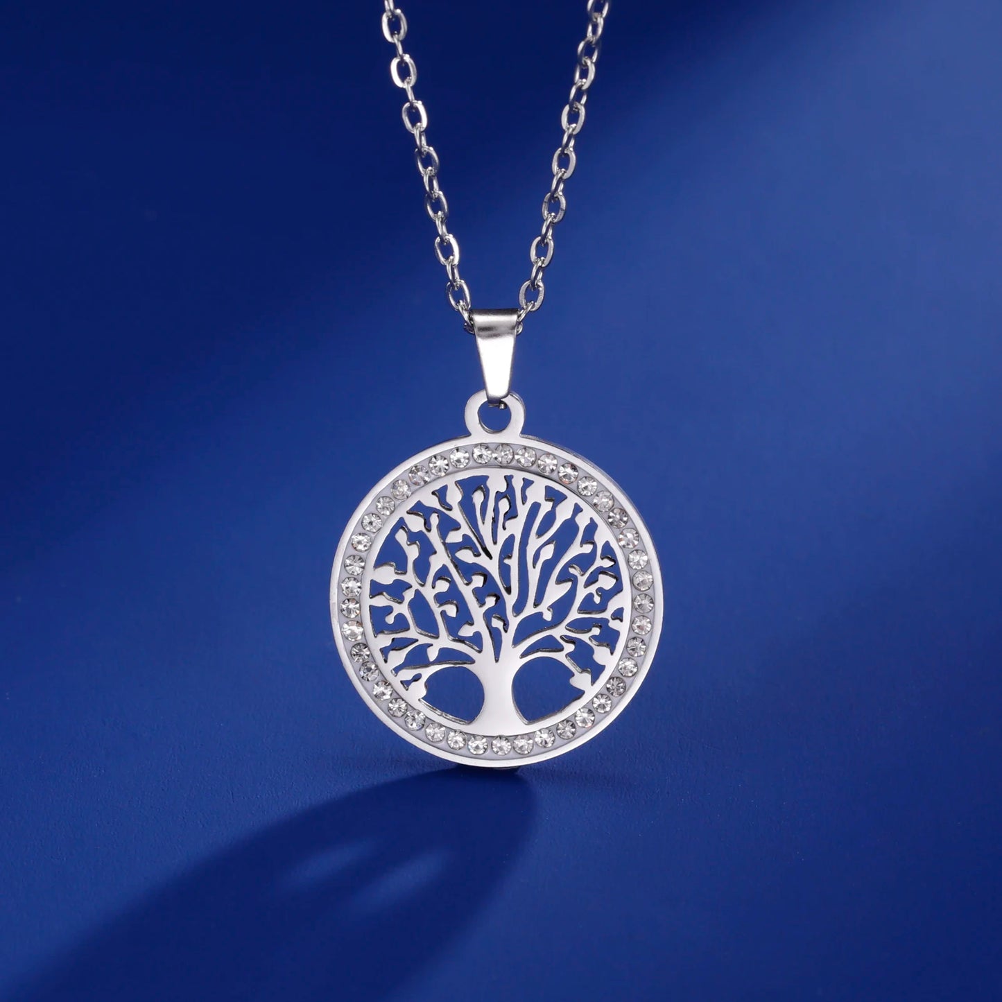 'Eternal Roots' Tree of Life Pendant / Stainless Steel