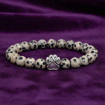 'Pawprints on my Heart' Natural Stone Bracelet