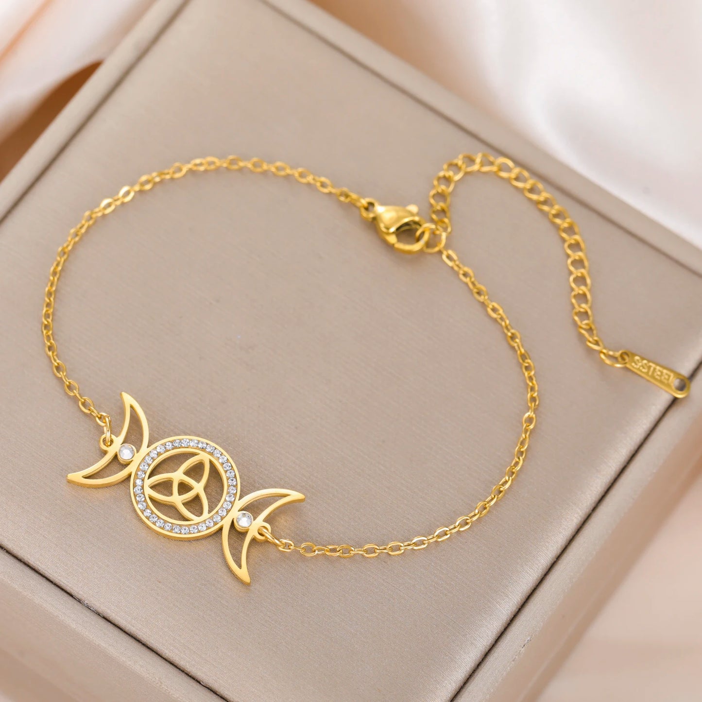 Hecate's Moonlight Bracelet / Stainless Steel
