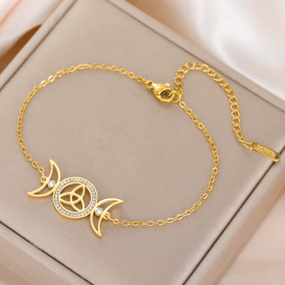 Hecate's Moonlight Bracelet / Stainless Steel