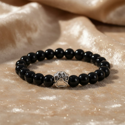 'Pawprints on my Heart' Natural Stone Bracelet