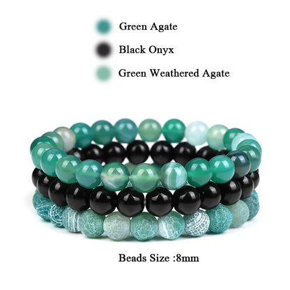 'Harmony Within' Set of 3 Natural Bead Bracelets
